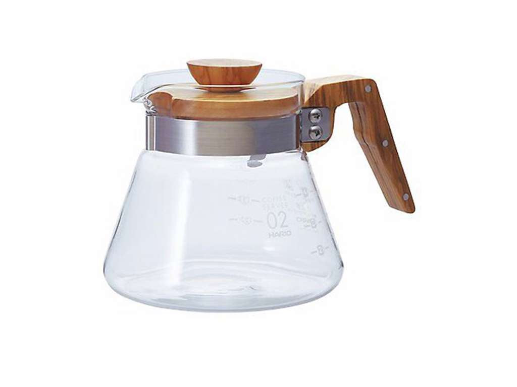 Hario kaffekande - Glas & Oliventræ V60 Server, 600 ml. Køb hos Studio Holdbar (webshop & butik). Hurtig levering